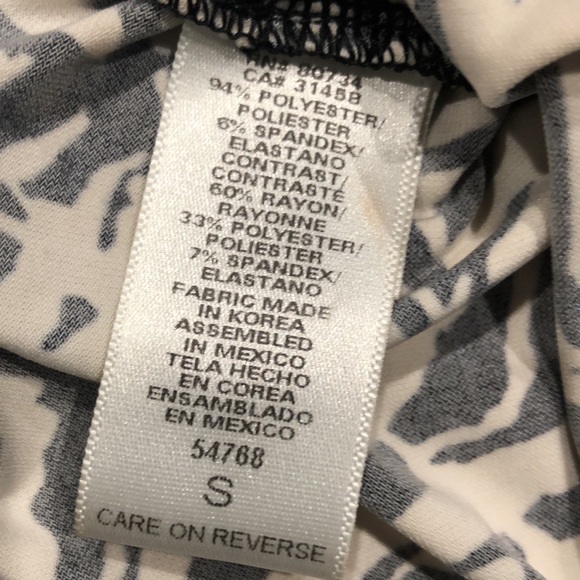 BCBGMaxAzria Halter Top. Black and white - zebra pattern. Size S - Picture 5 of 5